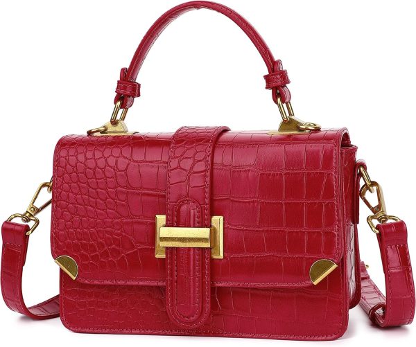 Women Small Classy Crossbody Purse Top Handle Handbags Leather Satchel Bags for Women